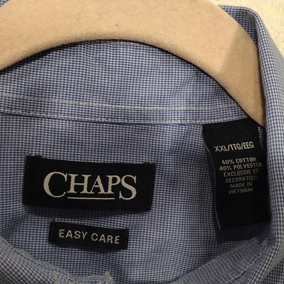 Chaps xxl short sleeve button down shirt blue - Picture 5 of 7